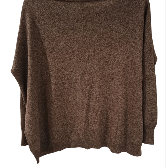 Zara Knit Sweater Gray Long Sleeve Boxy Pockets Side - Picture 2 of 7